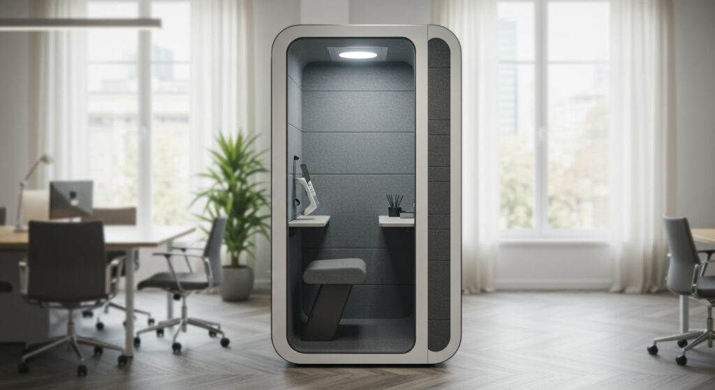 The smart and soundproof office phone booth